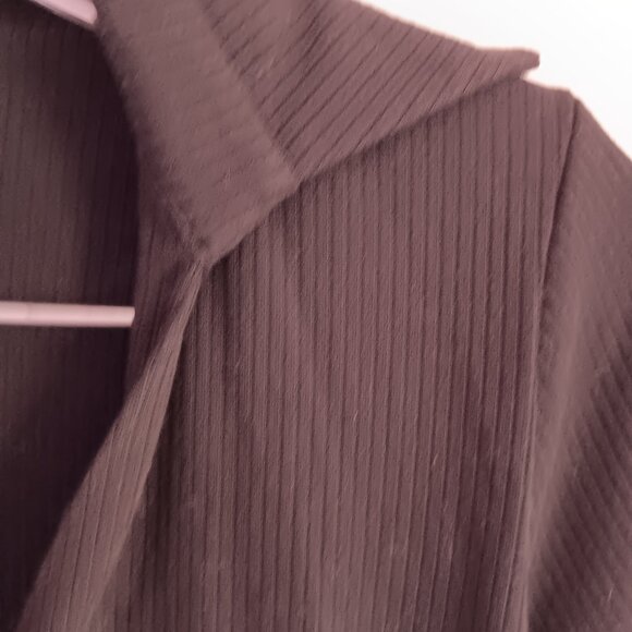 Beacon Apparel Women's Ribbed Knit Collared Button Front Cardigan Size M… - Picture 4 of 5